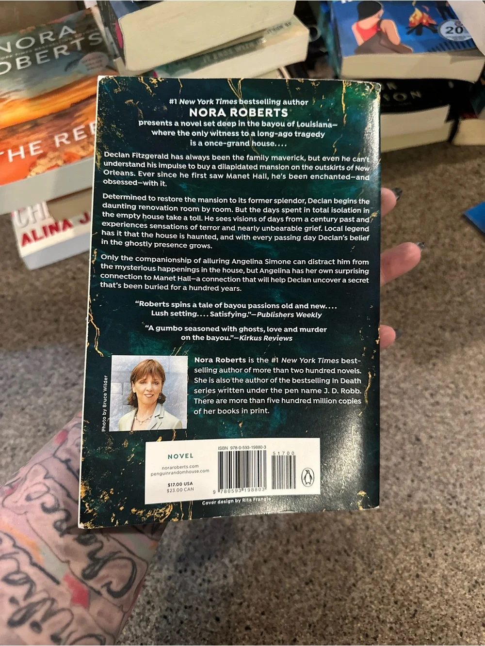 Midnight Bayou Decorative Book Cover in Teal and Black